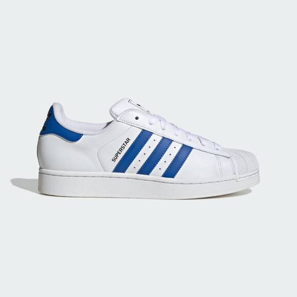 NEW ADIDAS women's superstar two shoes in white blue black - Picture 3 of 3